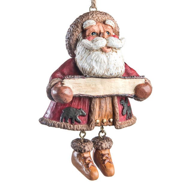 Woodland Santa Ornament - Personalize
