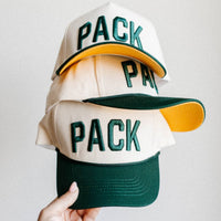 PACK - Foot Ball Trucker Hat Green, Yellow, & Cream