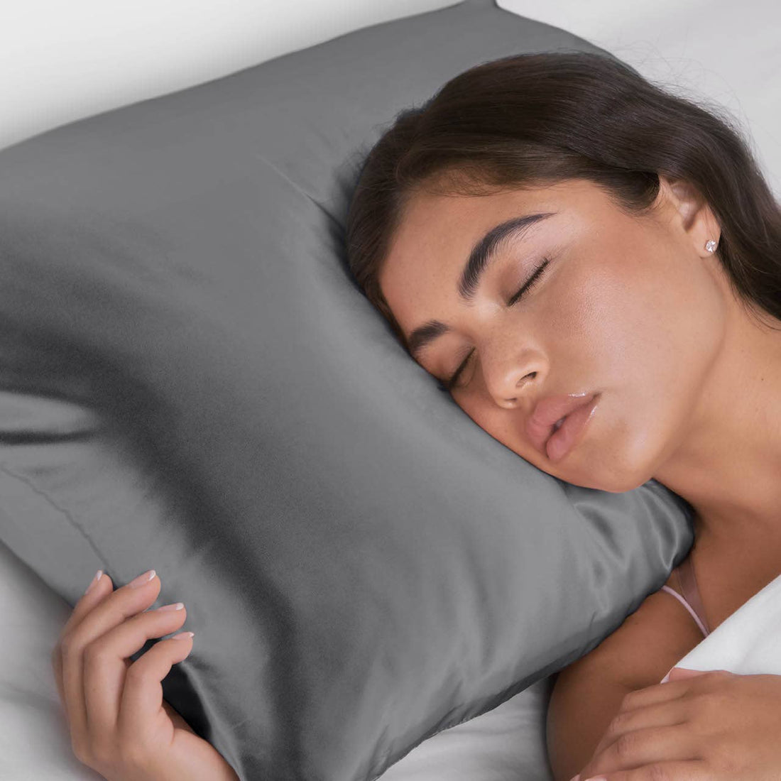 Satin Pillowcase Standard - Charcoal