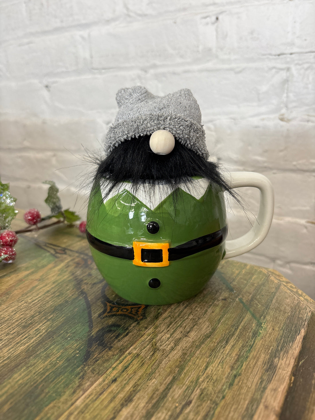 Elf Mug Gray Gnome