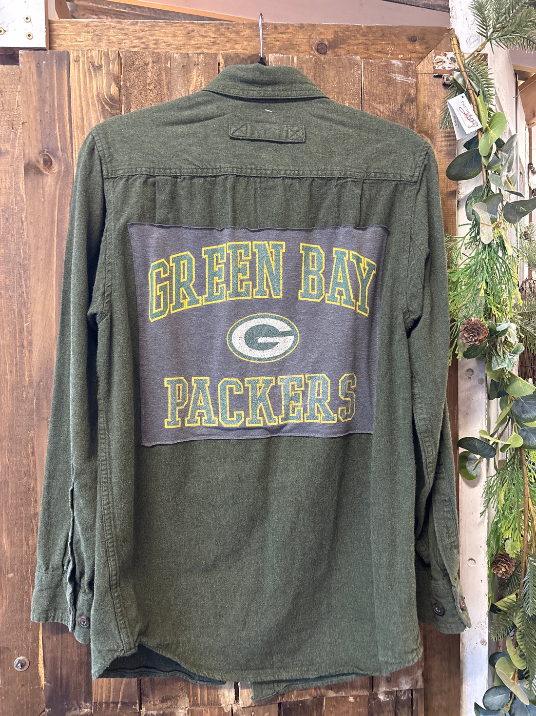 Repurposed Shirt with GB Football Patch