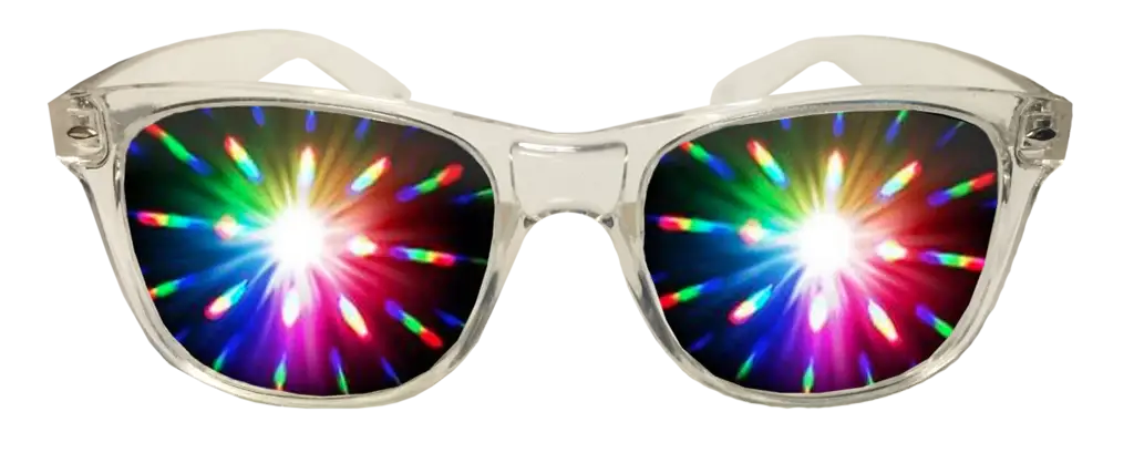 Plastic 3D Fireworks Diffraction Glasses
