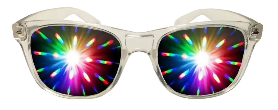 Plastic 3D Fireworks Diffraction Glasses