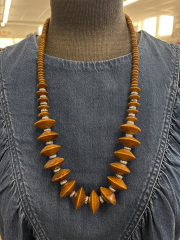 Brown Disc Necklace