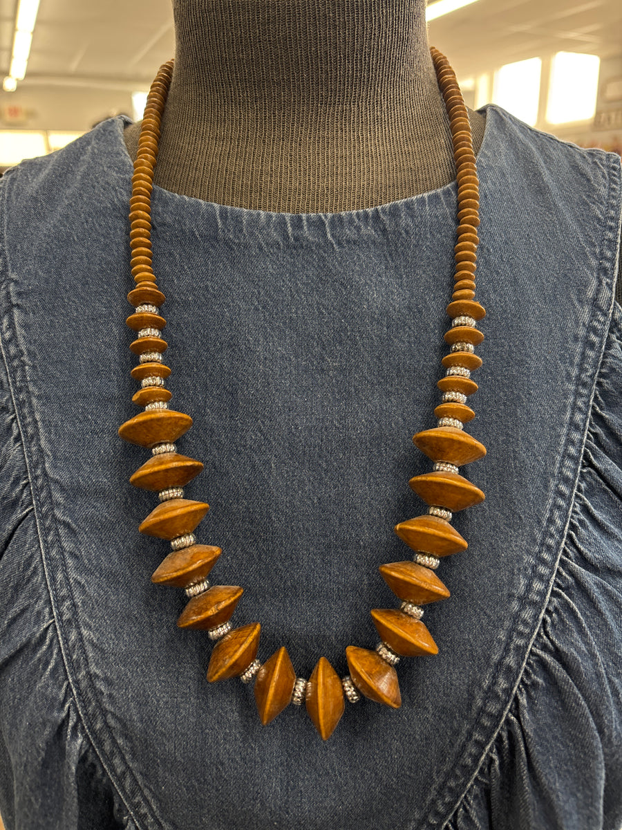 Brown Disc Necklace