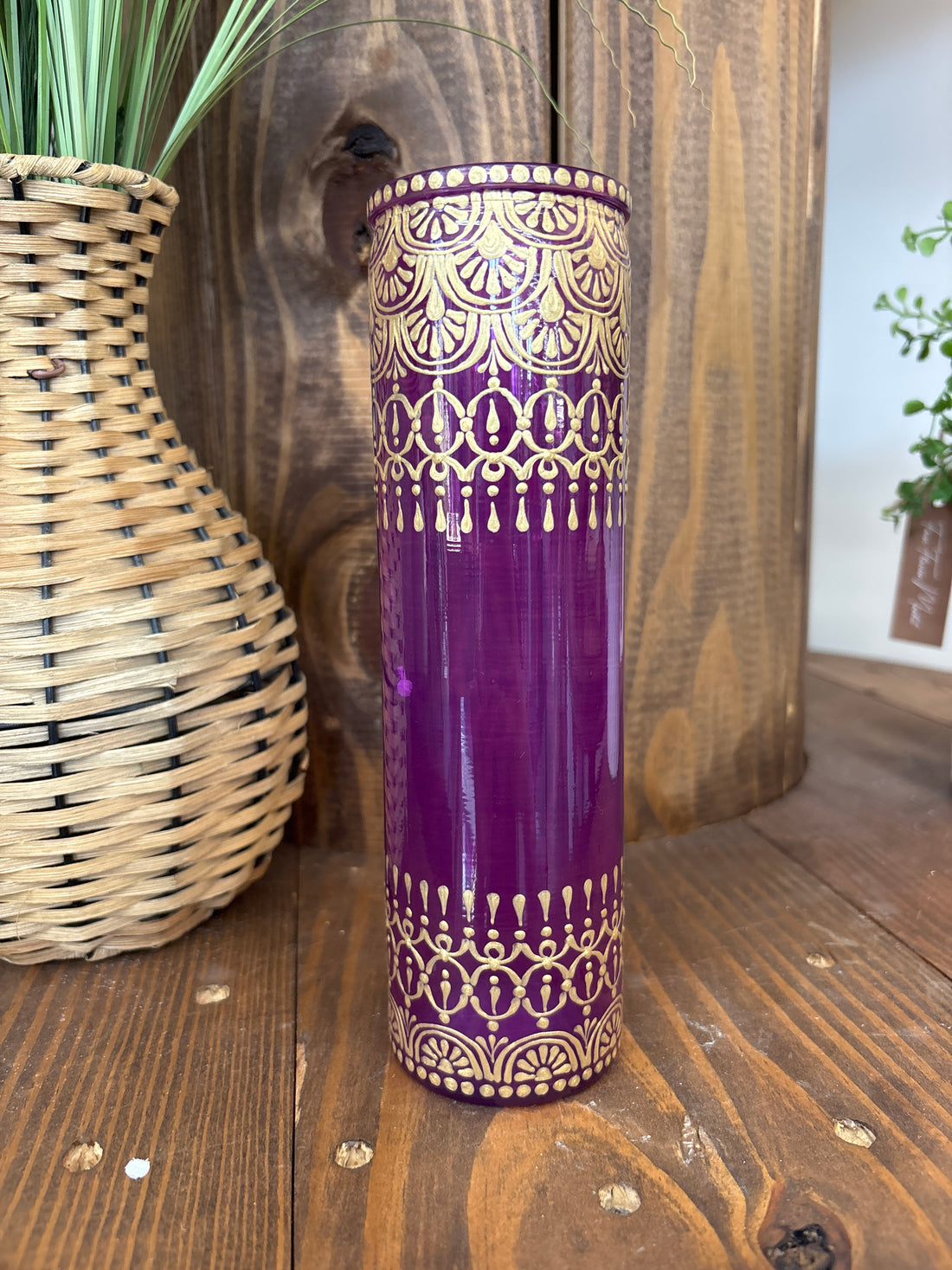 Bohemian Henna Style Vase (multiple color options)