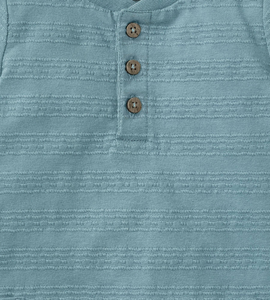 Dotted Jacquard Jumpsuit: Smoke Blue