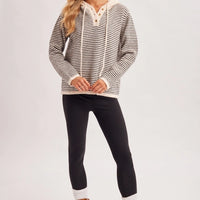 Twilight Stripe Henley Sweater