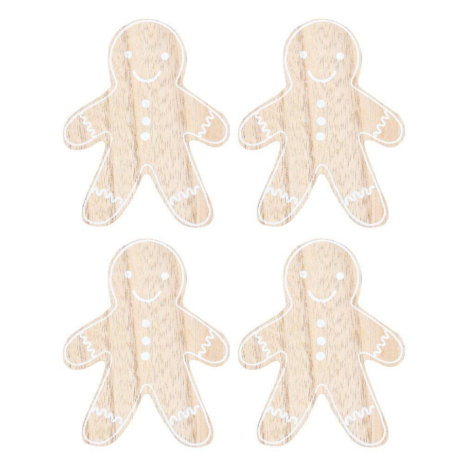 Christmas Gingerbread Man Coaster Set