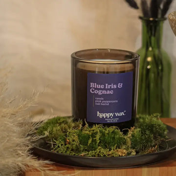 Blue Iris & Cognac Single Wick Candle