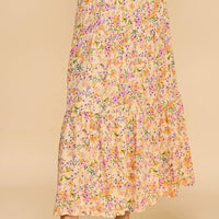 Yellow Floral Maxi Skirt