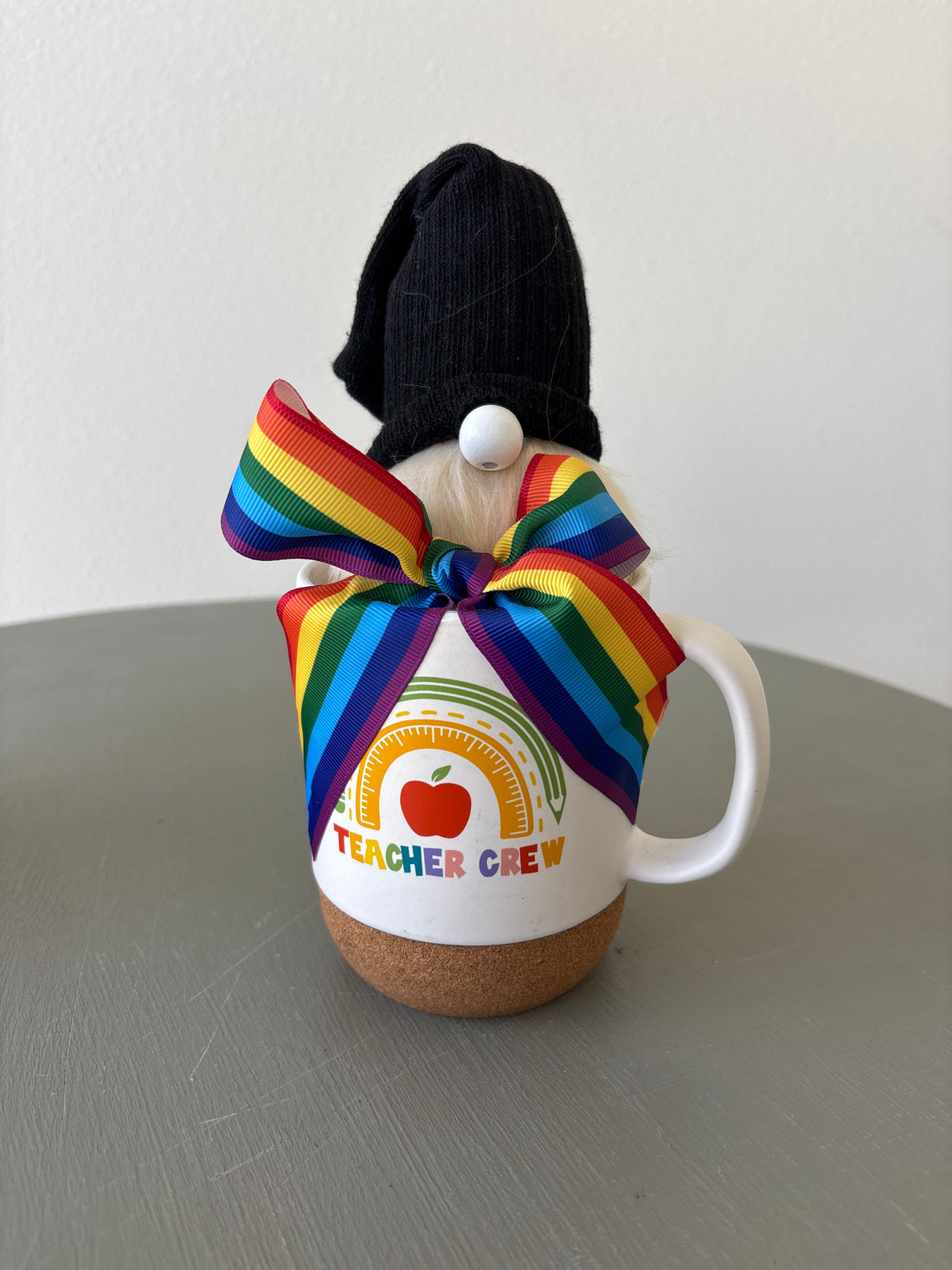 Teacher Crew Rainbow Mug Gnome