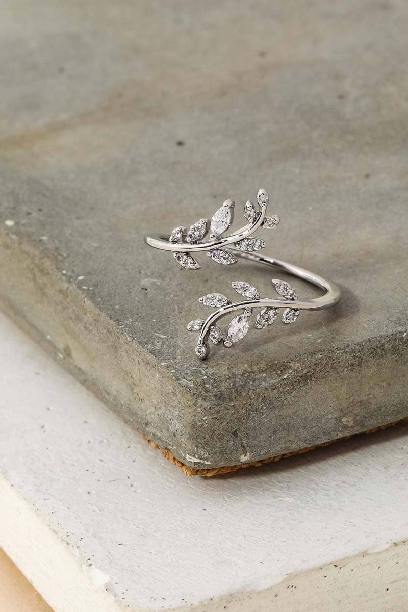 Pretty Rings Vines Jeweled Vine Ring β Flowers and Gray