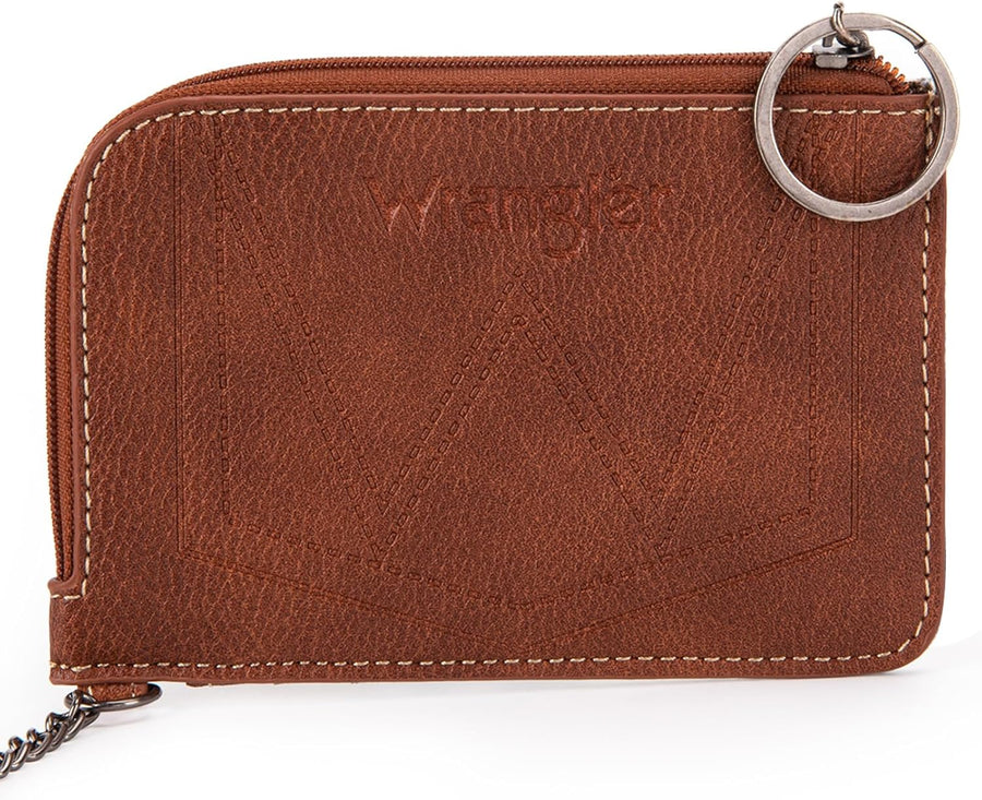 Wrangler Ladies Southwestern Mini Brown Card Case