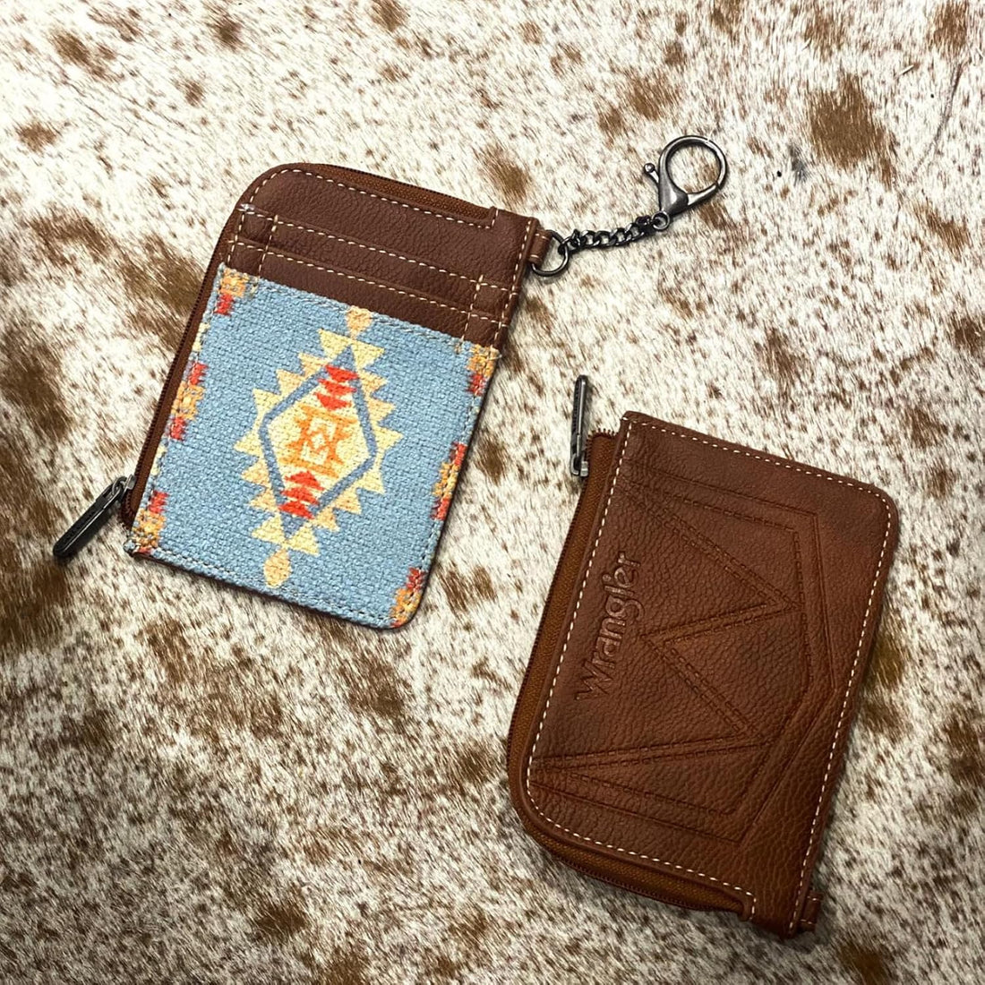 Wrangler Ladies Southwestern Mini Brown Card Case