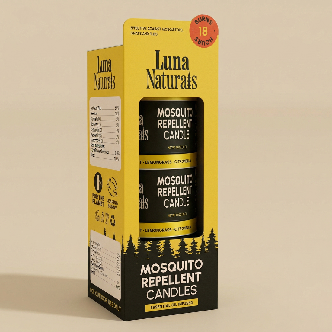 Mosquito Repellent Candle — Camping | Citronella