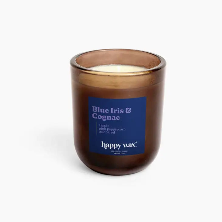 Blue Iris & Cognac Single Wick Candle