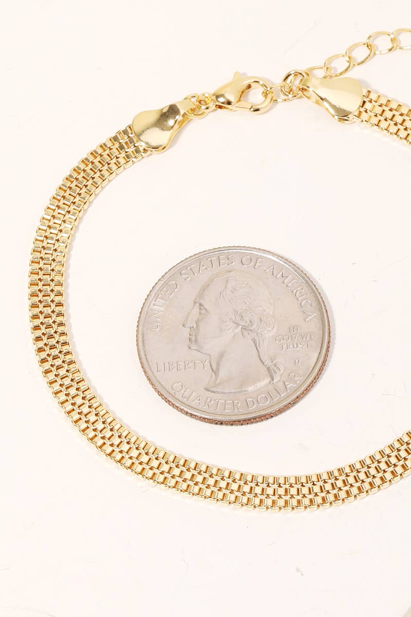 Box Chain Clasp Bracelet