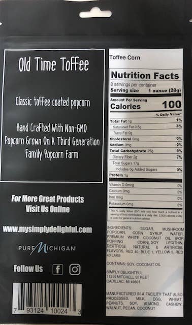 Old Time Toffee Popcorn