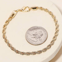 Rope Chain Bracelet: Gold