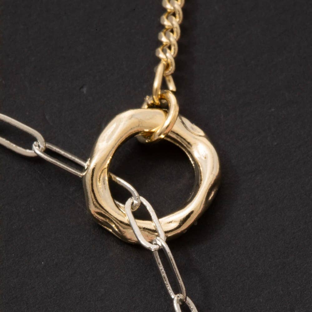 Pearl Drop Ring Lariat Y-Necklace