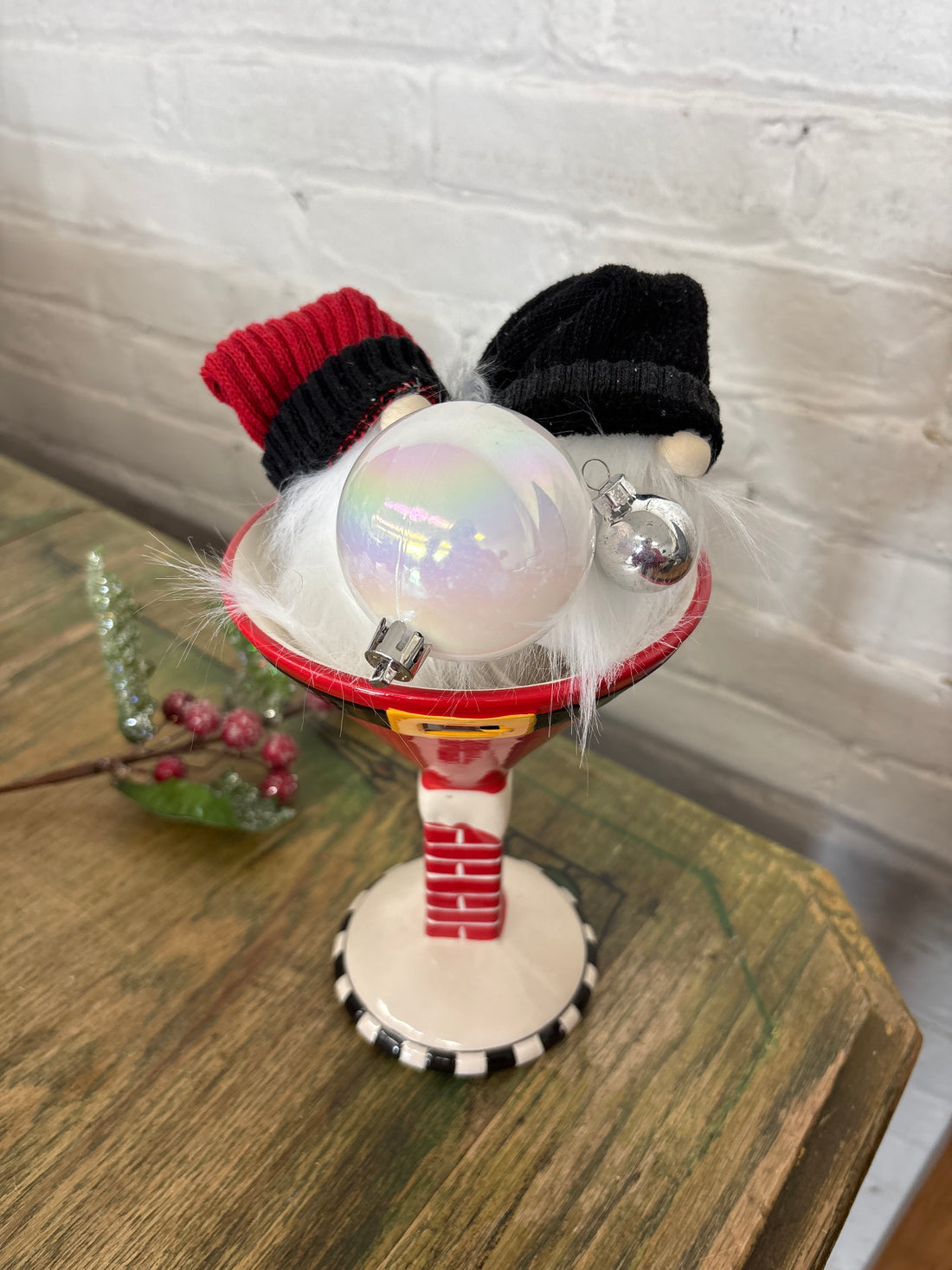 Holiday Martini Glass Gnomes