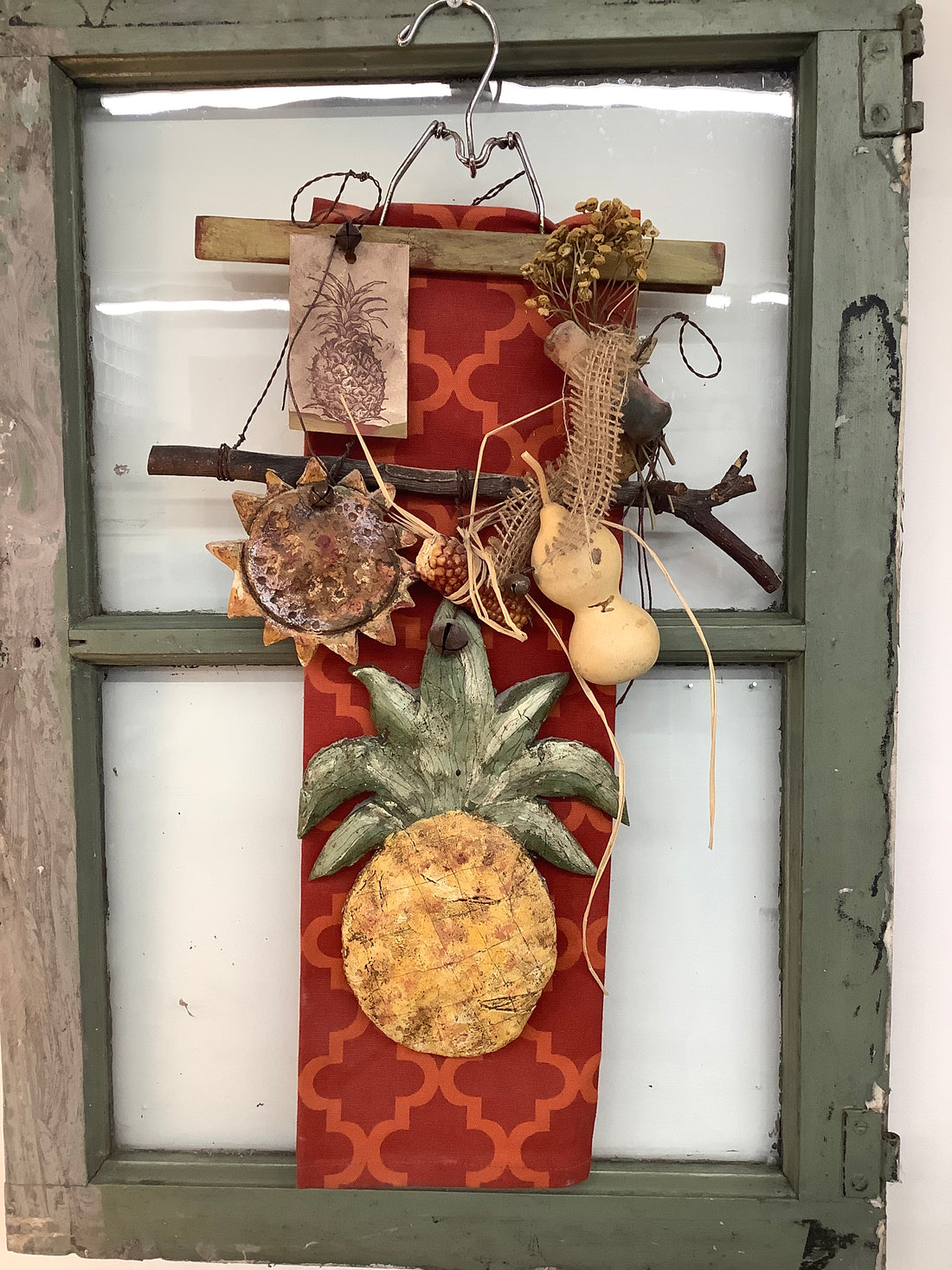 Beeswax Pineapple + Sun Hanging Decor
