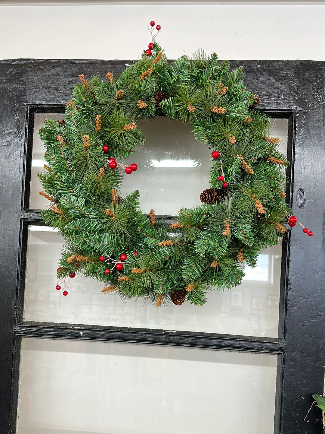 Wreath With Berries + Pinecones