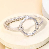 Hammered Circle Bangle Bracelet