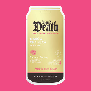 Mango Chainsaw Liquid Death Blemish Control Face Mask