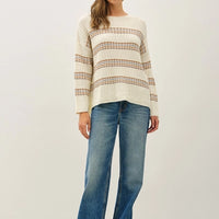 Stripe Knit Sweater - Oversized