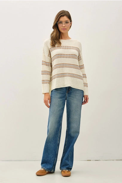 Stripe Knit Sweater - Oversized