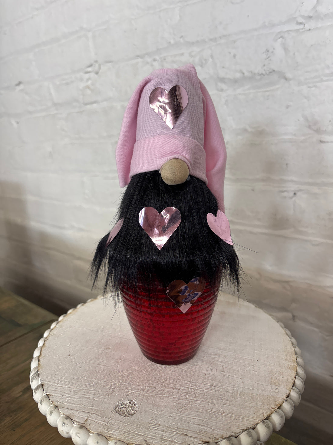 Pink Hearts + Hat Gnome