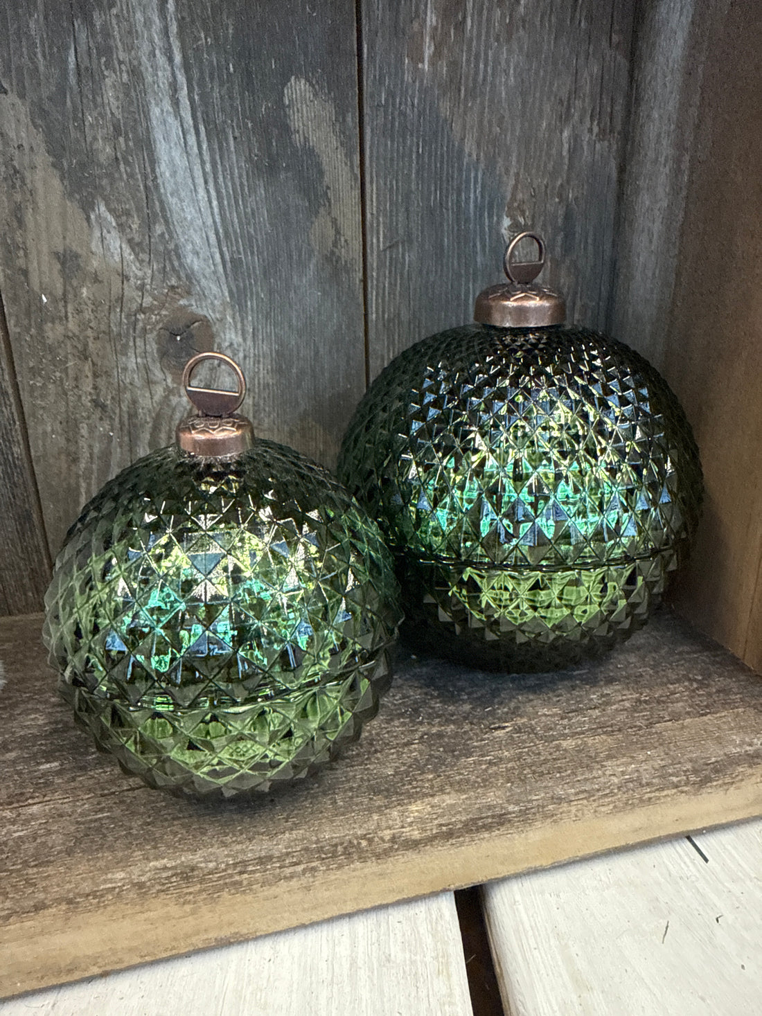 Green Diamond Ornament Jar
