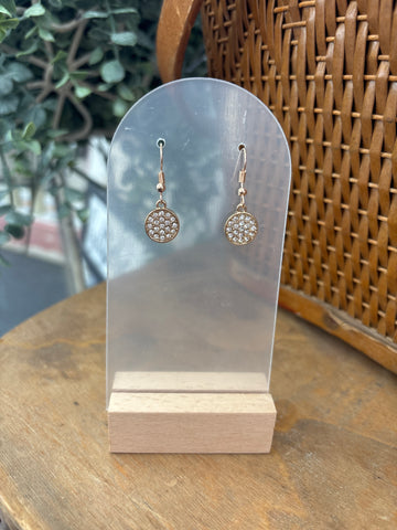 Golden Sparkle Drop Earrings