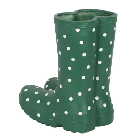 Dark Green Welly Boot Planter