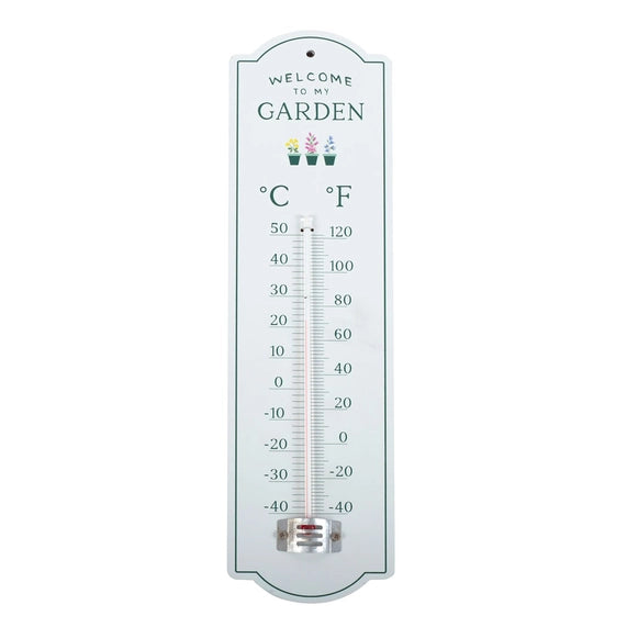 Welcome To My Garden Wall Thermometer