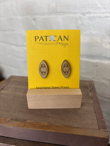 Laser Engraved Earrings - Eye-Shaped