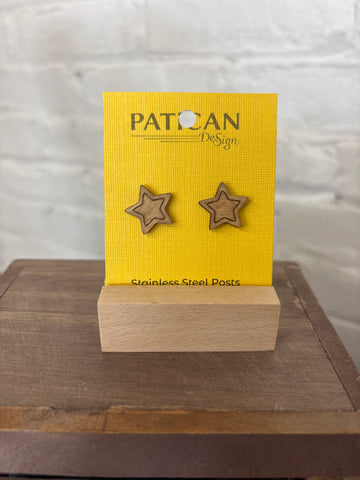 Laser Engraved Earrings - Star