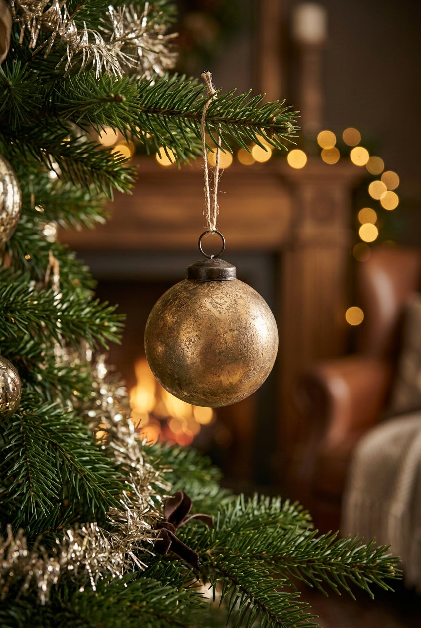 Gold Foil Glass Ornament