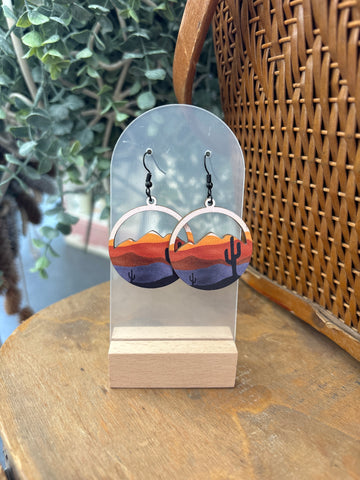 Desert Cactus Drop Earrings