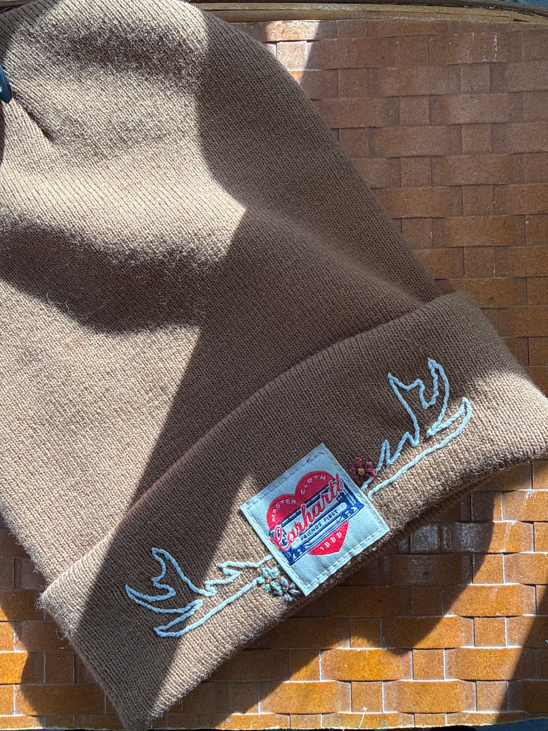 Embroidered Hat - Antlers + Flowers