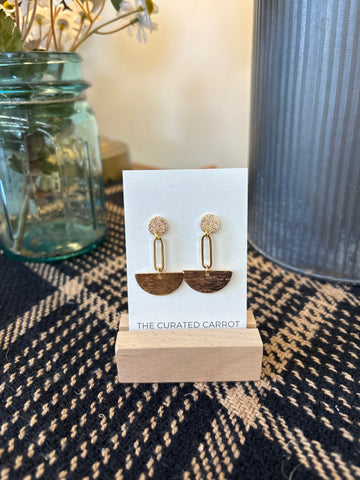 Semicircle Statement Circle Post Earrings