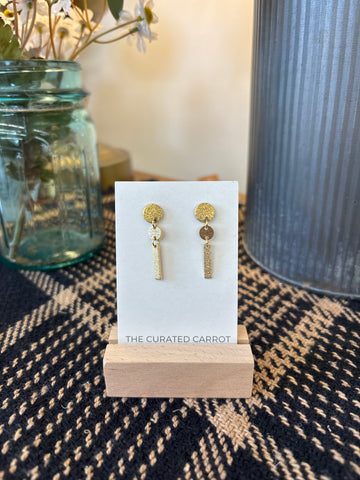 Circle Drop Post Earrings