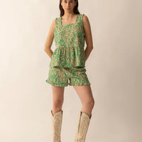 Bohera Amelia Top & Short Set - Green