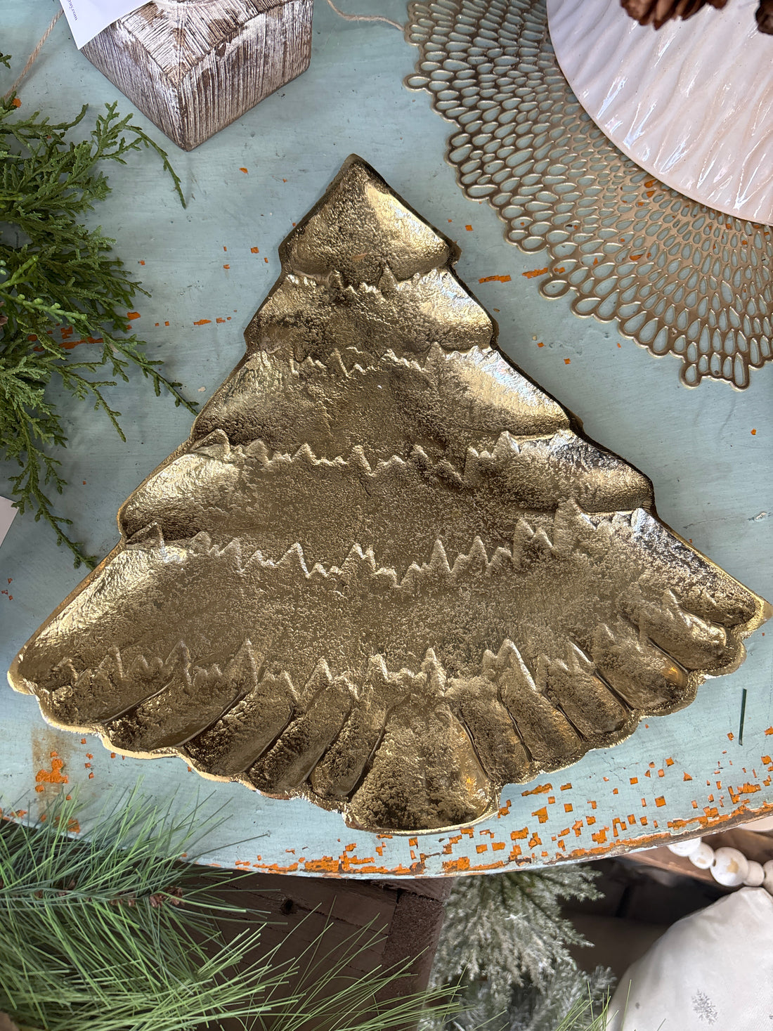 Gold Tree Tray - 12"