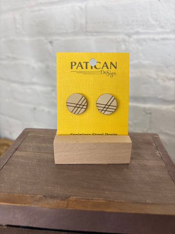 Laser Engraved Earrings - Circle