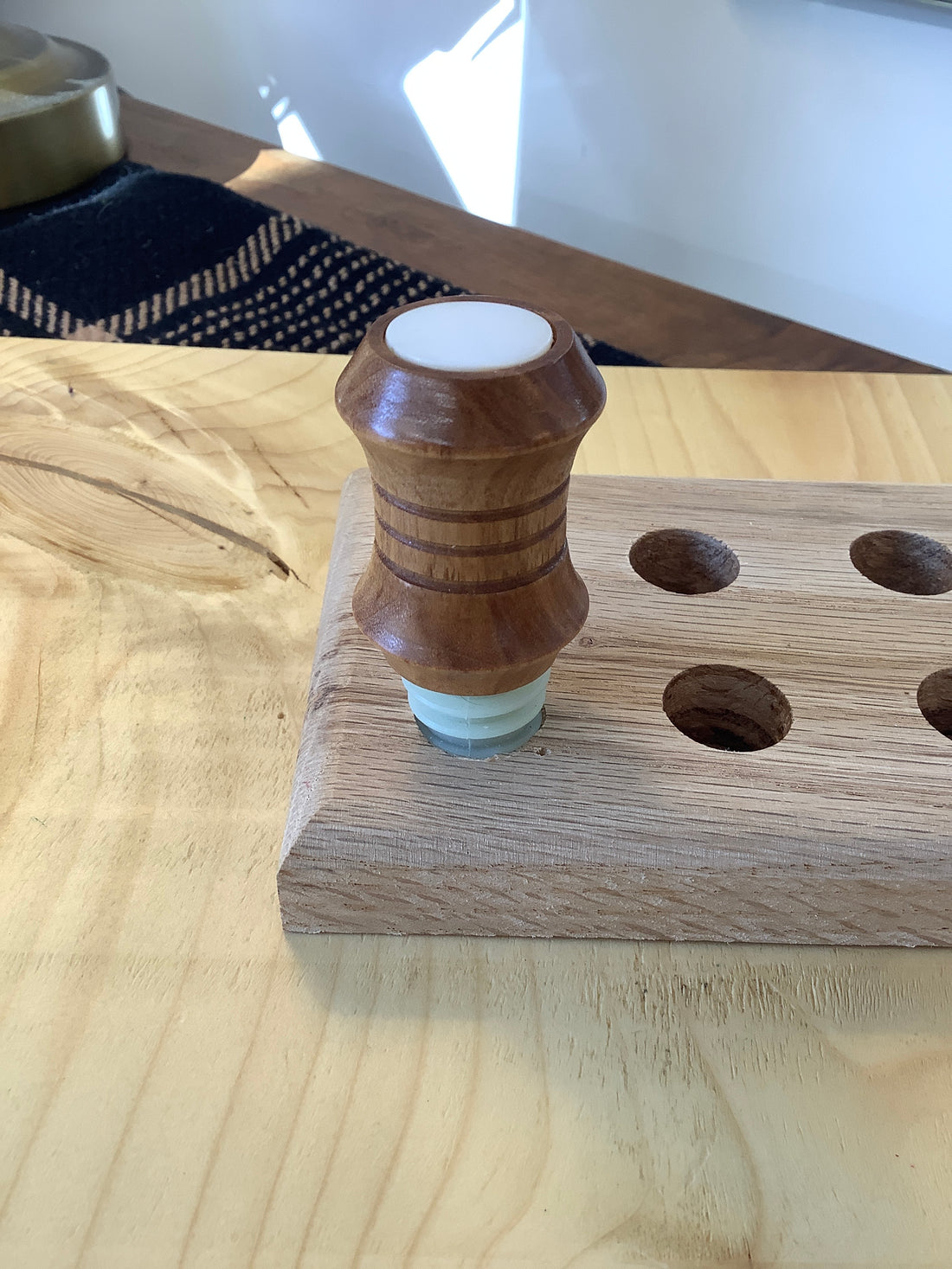 Wooden Bottle Stopper - Inlaid