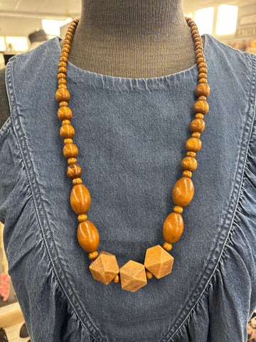 Brown Chunky Bead Necklace