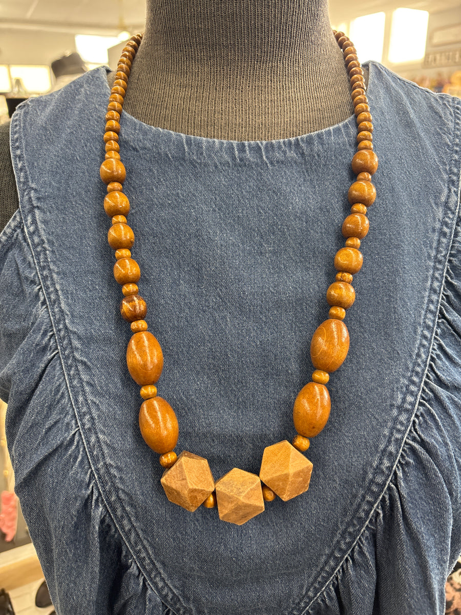 Brown Chunky Bead Necklace
